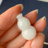 A-Grade Natural White Jadeite Calabash Pendant No.171705