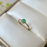 15.5mm A-Grade Natural Apple Green Jadeite MINI.malist Ring No.162226