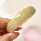 51.6mm A-Grade Natural Yellow Jadeite Modern Round Bangle No.151639