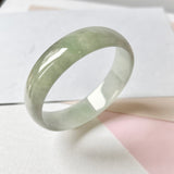 SOLD OUT: 50.8mm A-Grade Natural Light Green Jadeite Modern Round Bangle No.151851