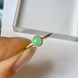 15.2mm A-Grade Natural Apple Green Jadeite MINI.malist Ring No.162225