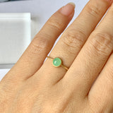 15.2mm A-Grade Natural Apple Green Jadeite MINI.malist Ring No.162225