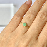 15.2mm A-Grade Natural Apple Green Jadeite MINI.malist Ring No.162225