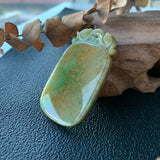 A-Grade Natural Tri-Colour Jadeite Antique Pendant No.220191