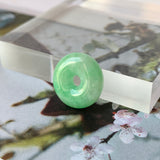 SOLD OUT: A-Grade Natural Moss on Snow Jadeite Donut Pendant No.171859