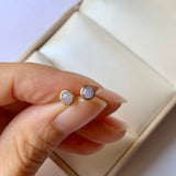 A-Grade Natural Lavender Jadeite MINI.malist Earring No.180545