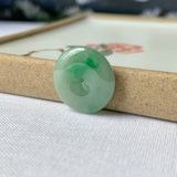 SOLD OUT: A-Grade Natural Green Jadeite Donut Pendant No.171864