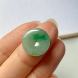 SOLD OUT: A-Grade Natural Green Jadeite Donut Pendant No.171864
