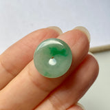 SOLD OUT: A-Grade Natural Green Jadeite Donut Pendant No.171864