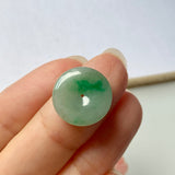 SOLD OUT: A-Grade Natural Green Jadeite Donut Pendant No.171864