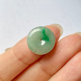SOLD OUT: A-Grade Natural Green Jadeite Donut Pendant No.171864