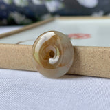 A-Grade Natural Brownish Grey Jadeite Donut No.171866
