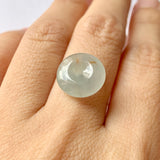 A-Grade Natural Greenish Blue Jadeite Donut Pendant No.171865