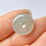 A-Grade Natural Greenish Blue Jadeite Donut Pendant No.171865