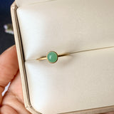 15.5mm A-Grade Natural Apple Green Jadeite MINI.malist Ring No.162227