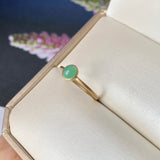 15.5mm A-Grade Natural Apple Green Jadeite MINI.malist Ring No.162227