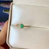 SOLD OUT: 16.2mm A-Grade Natural Apple Green Jadeite MINI.malist Ring No.162228