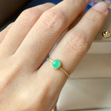 SOLD OUT: 16.2mm A-Grade Natural Apple Green Jadeite MINI.malist Ring No.162228