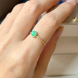 SOLD OUT: 16.2mm A-Grade Natural Apple Green Jadeite MINI.malist Ring No.162228
