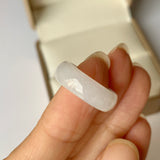 SOLD OUT: 16.1mm A-Grade Natural White Jadeite Ring Band No.162233