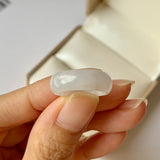 SOLD OUT: 16.1mm A-Grade Natural White Jadeite Ring Band No.162233