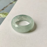 15.1mm A-Grade Natural Floral Jadeite Ring Band No.162234