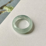 15.1mm A-Grade Natural Floral Jadeite Ring Band No.162234