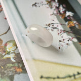 15.1mm A-Grade Natural Lilac Jadeite Ring Band No.162236
