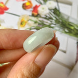 15.1mm A-Grade Natural Light Green Jadeite Ring Band No.162235