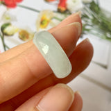 15.1mm A-Grade Natural Light Green Jadeite Ring Band No.162235