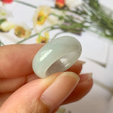 15.1mm A-Grade Natural Light Green Jadeite Ring Band No.162235