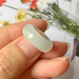 15.1mm A-Grade Natural Light Green Jadeite Ring Band No.162235