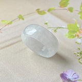 15.1mm A-Grade Natural White Jadeite Ring Band No.162237