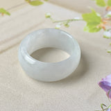15.1mm A-Grade Natural White Jadeite Ring Band No.162237