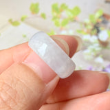 15.1mm A-Grade Natural White Jadeite Ring Band No.162237