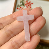 A-Grade Natural Lavender Jadeite Pendant (Cross) No.171454