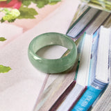 16.1mm A-Grade Natural Bluish Green Jadeite Ring Band No.162238