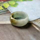 SOLD OUT: 15mm A-Grade Natural Jadeite Ring Band No.162240