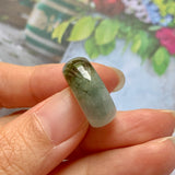 SOLD OUT: 15mm A-Grade Natural Jadeite Ring Band No.162240