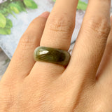 SOLD OUT: 15mm A-Grade Natural Jadeite Ring Band No.162240