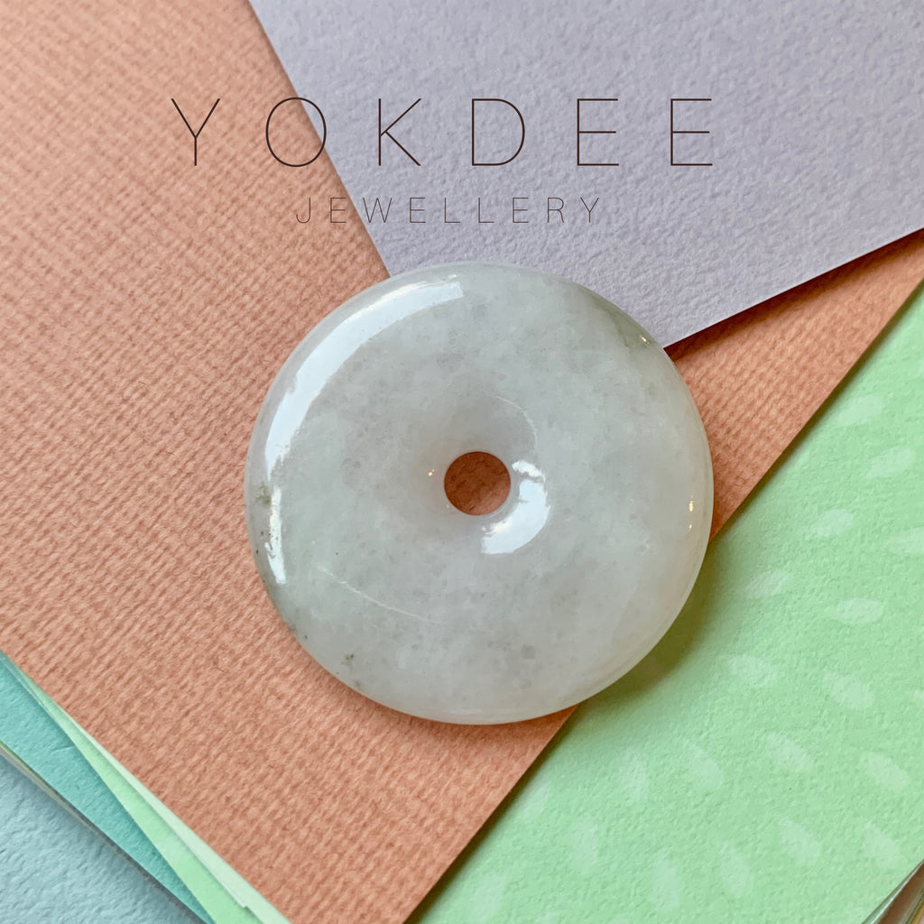 A-Grade Natural Jadeite Donut Pendant No.220548