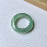 17mm A-Grade Natural Green Jadeite Ring Band No.162244