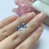 2.49ct Oval Pair Natural Blue Sapphire No.12011