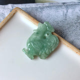 A-Grade Natural Green Jadeite Rooster Pendant No.171382