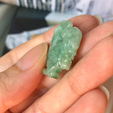A-Grade Natural Green Jadeite Rooster Pendant No.171382
