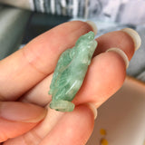 A-Grade Natural Green Jadeite Rooster Pendant No.171382