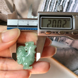 A-Grade Natural Green Jadeite Rooster Pendant No.171382