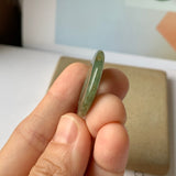 SOLD OUT: A-Grade Natural Bluish Green Jadeite Donut Pendant No.220211