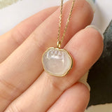 Icy A-Grade Jadeite Bespoke Ruyi Pendant No.171734