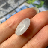 A-Grade Natural Faint Lavender Jadeite Donut Pendant No.171884